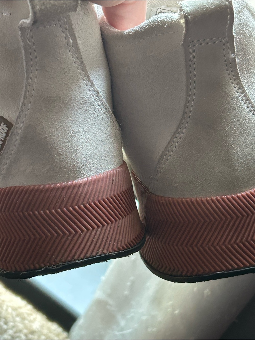 Sorel Lace-Up Ankle Boots in White, Black & Red Accent - Picture 8 of 8